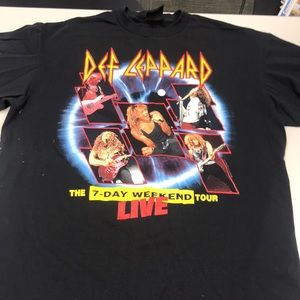 Authentic 1992 Def Leppard 7 day concert tour tshirt